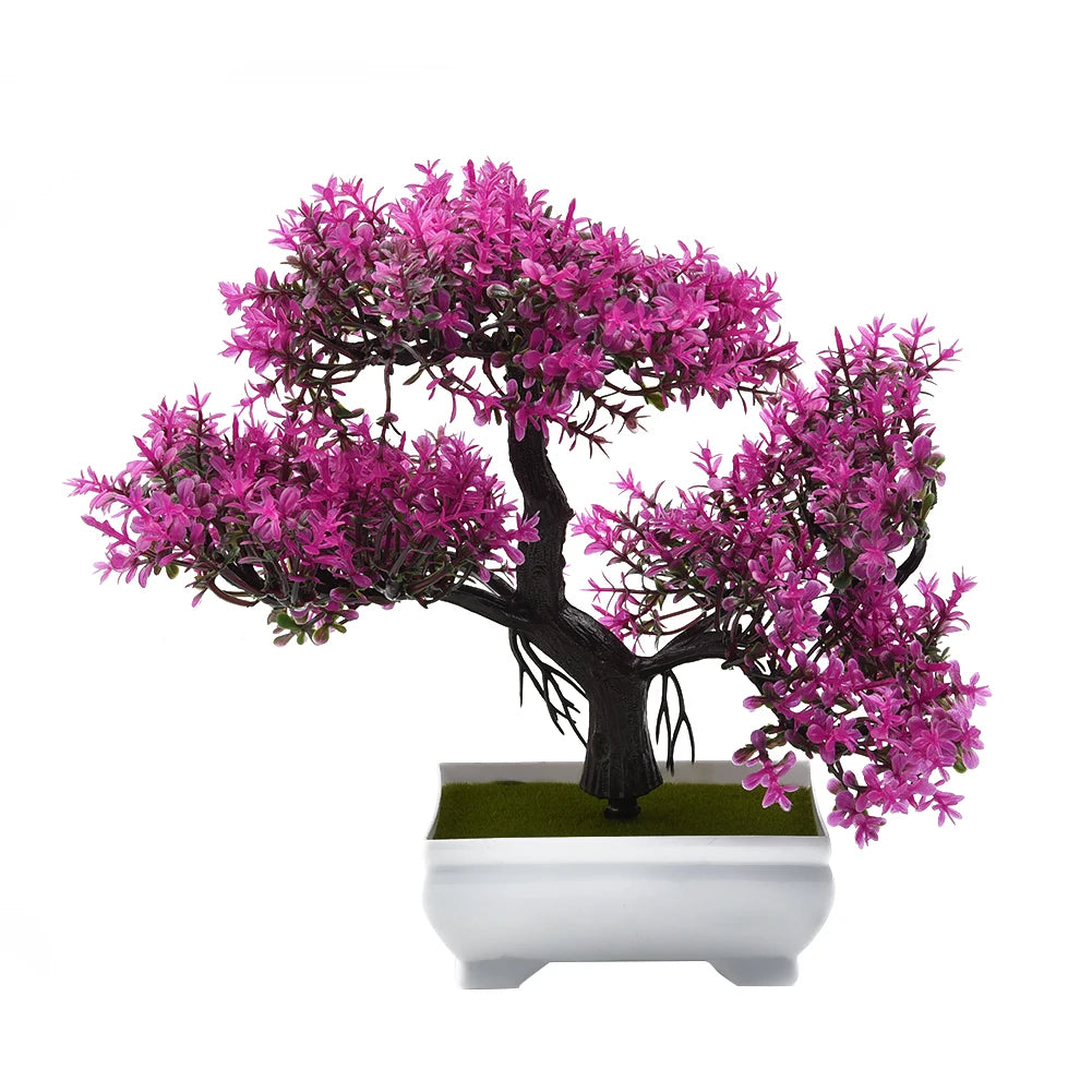 1PC Artificial Potted Plant Decoration Flowers Scene Home Desktop Office Shelf Decor Landscape Bonsai Wedding Room Accessories